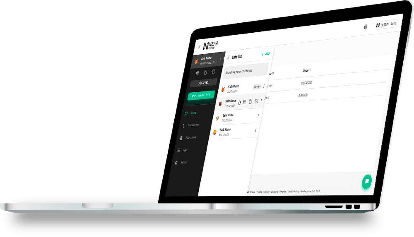 laptop with multisafe app